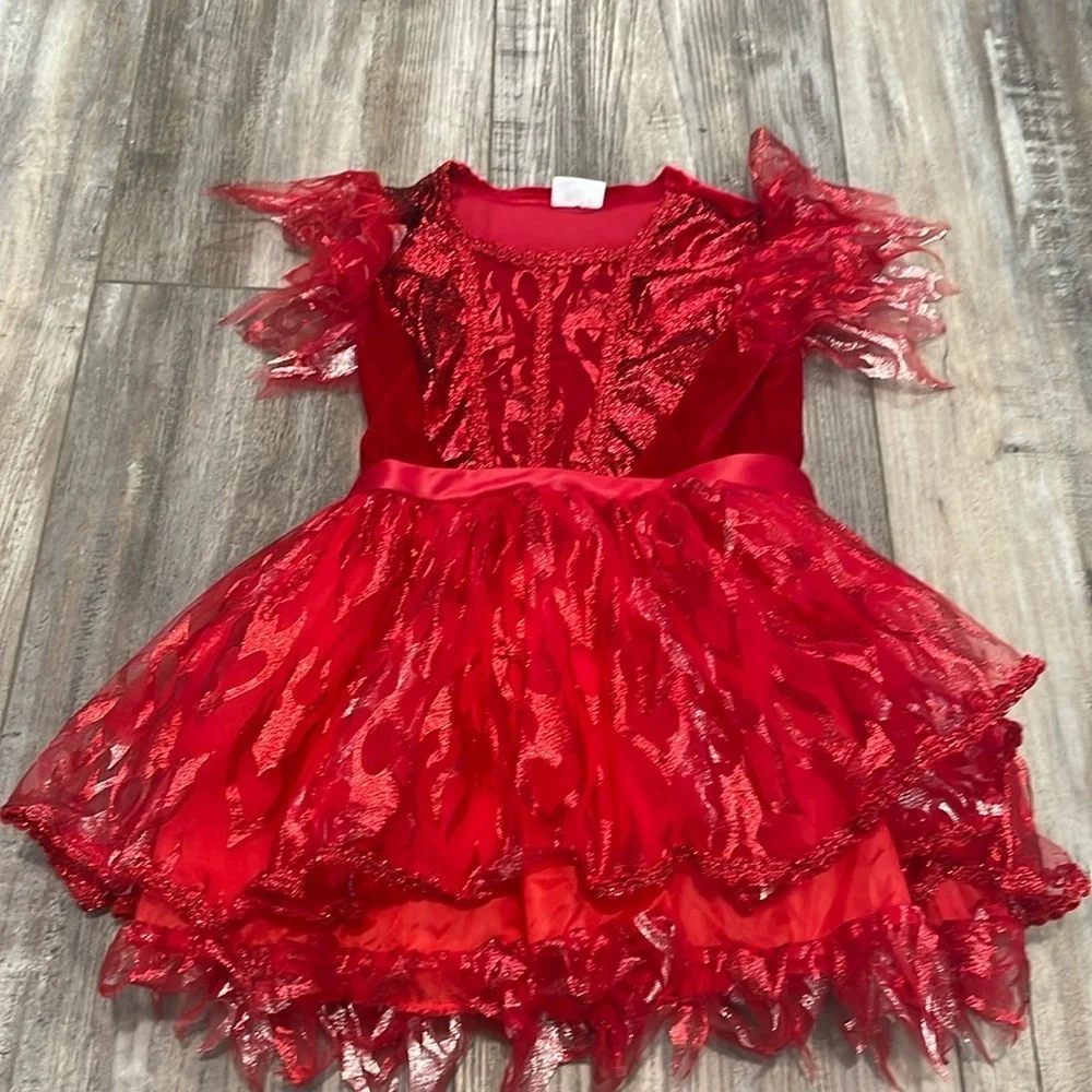 spirit girls red devil dress Halloween Costume 5-6 - Picture 2 of 8